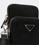 Prada Re-Nylon and Saffiano leather phone pouch