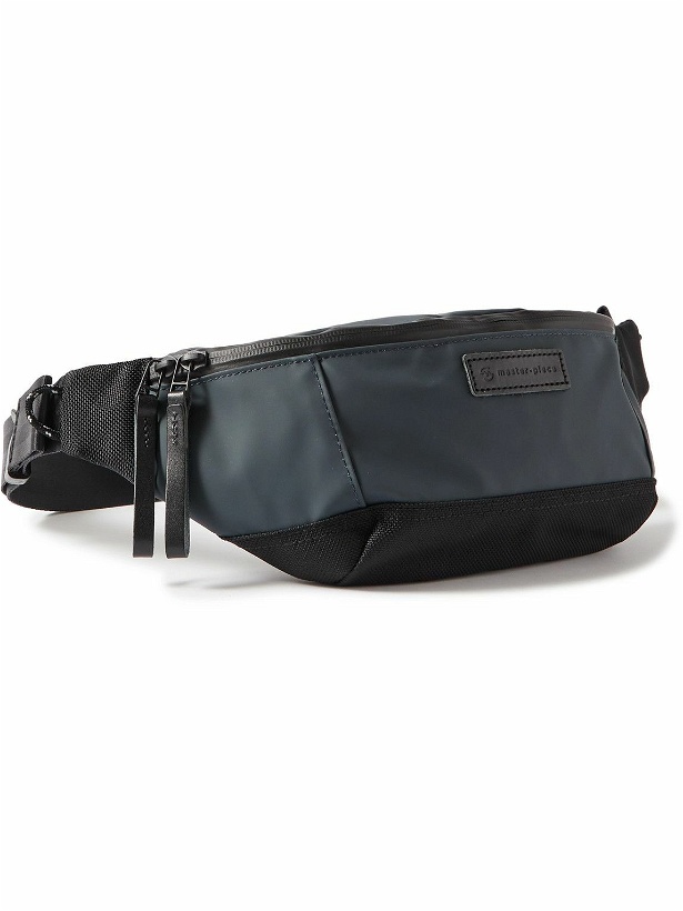 Photo: Master-Piece - Leather- and CORDURA BALLISTIC-Trimmed Rubberised Shell Belt Bag