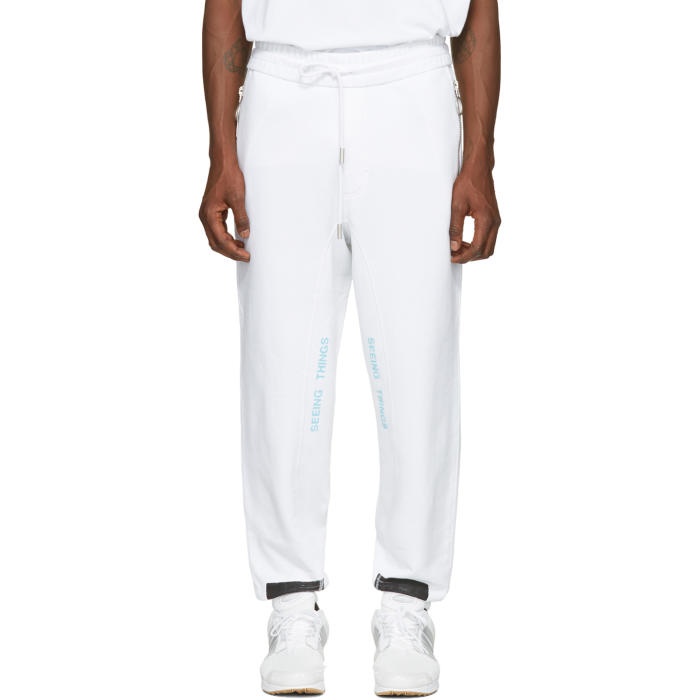 Photo: Off-White White Diagonal Brushed Lounge Pants