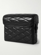SAINT LAURENT - Cassandre Logo-Appliquéd Quilted Leather Messenger Bag - Black