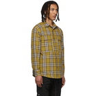 Fear of God Yellow Flannel Plaid Shirt Jacket