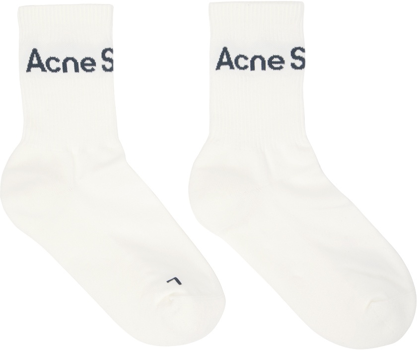 Photo: Acne Studios White Logo Socks