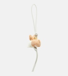 Loewe Corgi leather-trimmed wool bag charm