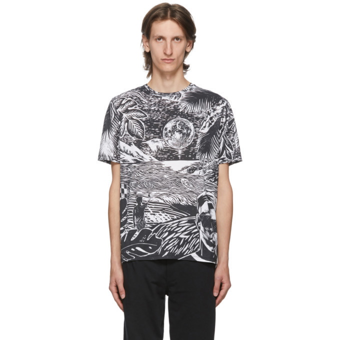 Photo: Paul Smith Black and White Chilean Print T-Shirt