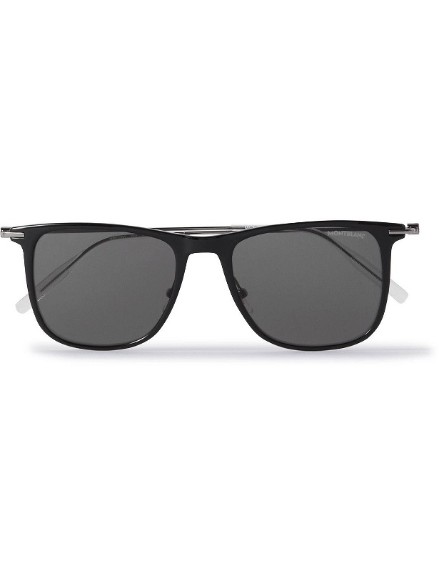 Photo: Montblanc - Square-Frame Acetate and Silver-Tone Sunglasses