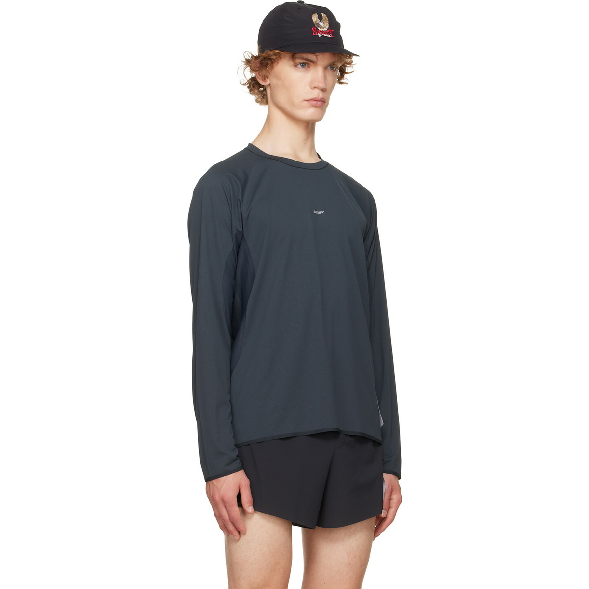 Satisfy Black AuraLite UV Long Running T‑shirt
