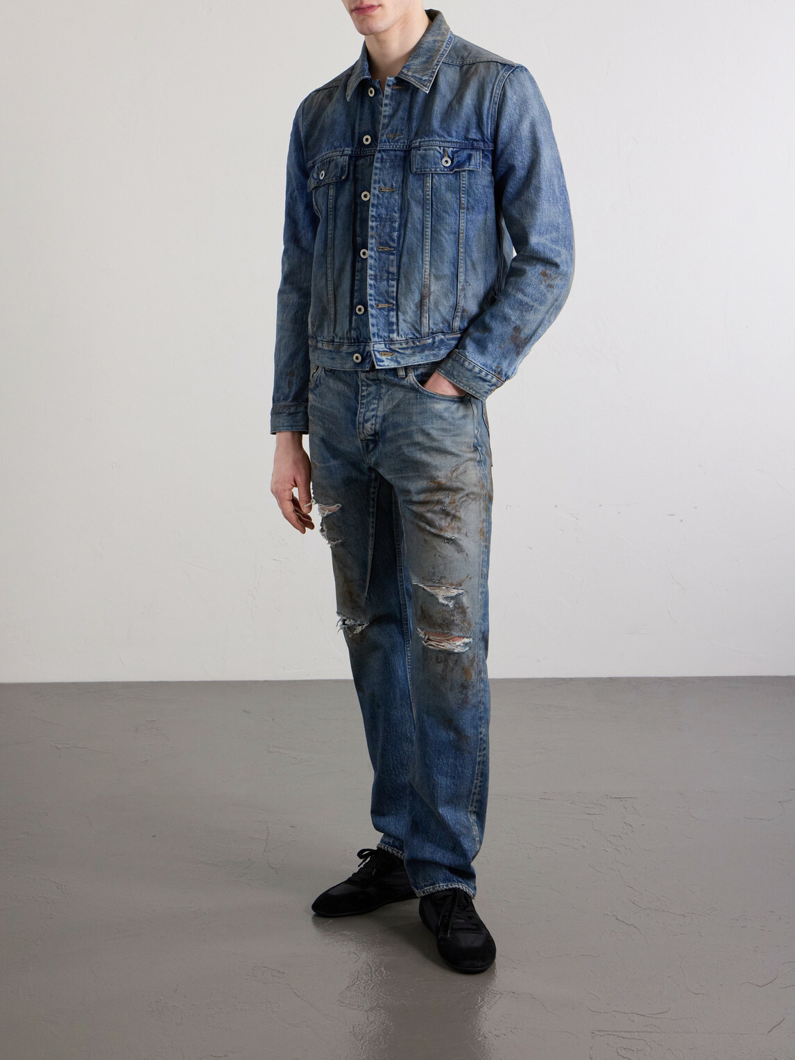 DRKSHDW by Rick Owens - Kurdt Straight-Leg Distressed Jeans - Blue