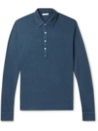 Boglioli - Linen-Piqué Polo Shirt - Blue