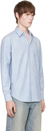 COOR Blue Pin Stripe Pointed Shirt