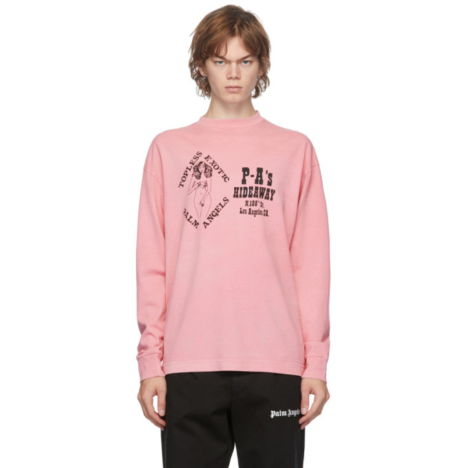 Photo: Palm Angels Pink GD Exotic Long Sleeve T-Shirt