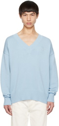 AMI Paris Blue Ami de Cœur Sweater