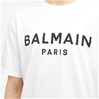 Balmain Men's Paris Logo T-Shirt in White/Black