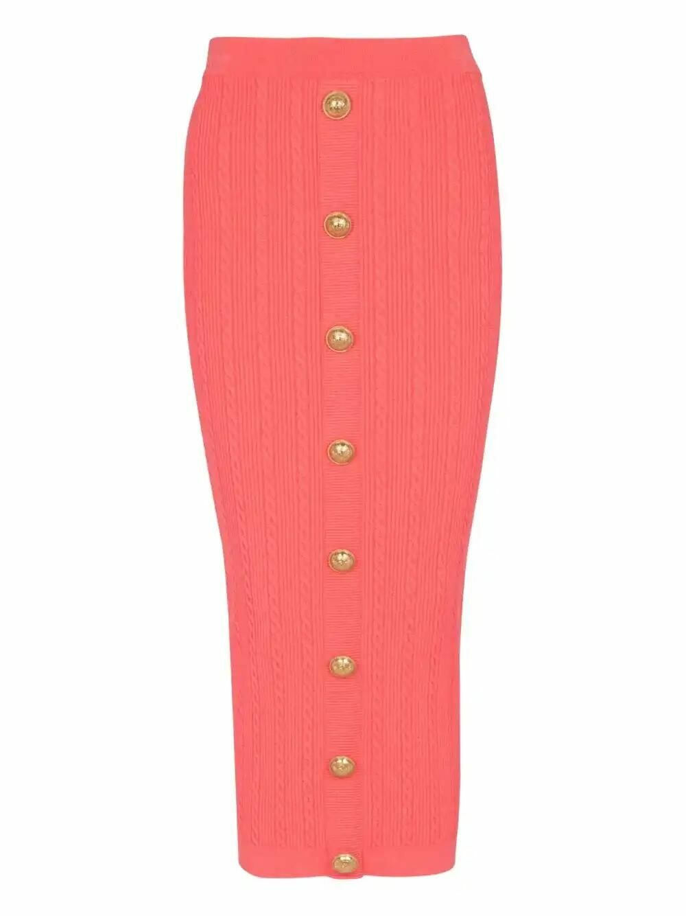 【送料&関税込】Balmain Hw Monogram Knit Knee Skirt Balmain Hw Monogram Knit Knee Skirt | italist