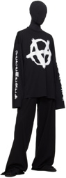 VETEMENTS Black Double Anarchy Long Sleeve T-Shirt