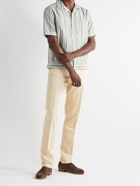 BOGLIOLI - Herringbone Cotton and Linen-Blend Trousers - Neutrals