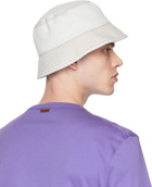 ZEGNA Blue Denim Hardware Bucket Hat