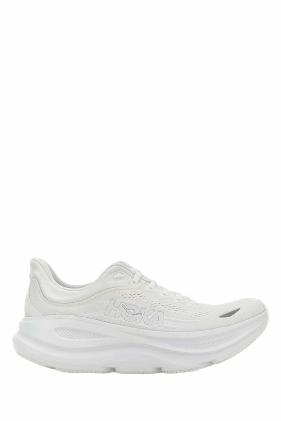 Photo: Hoka White Mesh Bondi 9 Sneakers