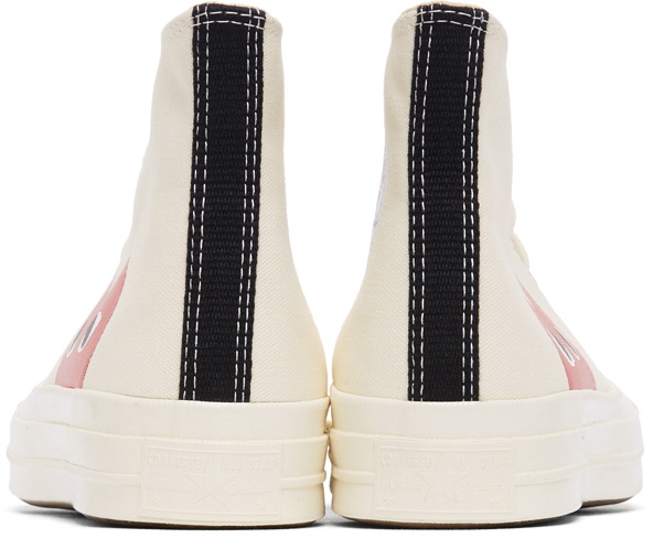 COMME des GARÇONS PLAY Off-White Converse Edition Half Heart Chuck 70 High Sneakers