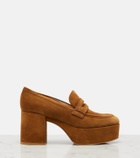 Gianvito Rossi Jenna suede loafer pumps