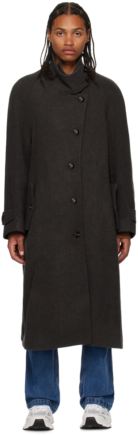 Classic black coat on sale