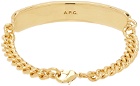 A.P.C. Gold Darwin Curb Chain Bracelet