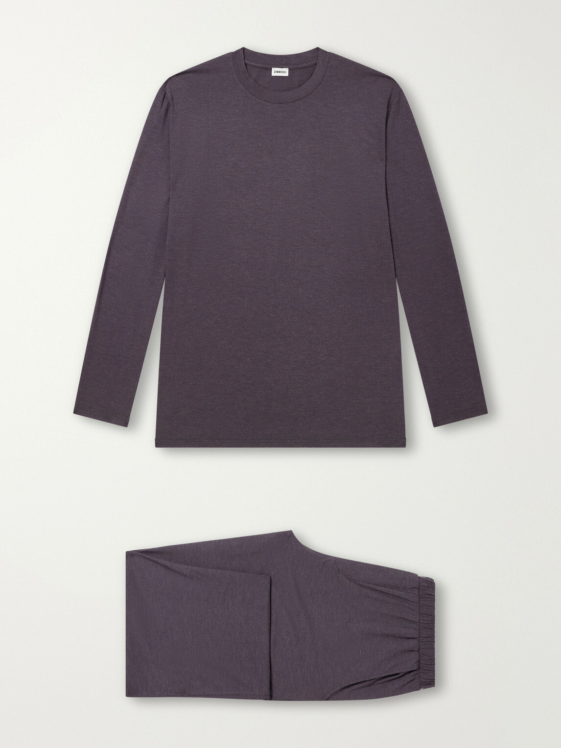 Zimmerli - Mélange Modal-Blend Jersey Pyjama Set - Black