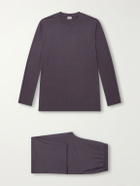 Zimmerli - Mélange Modal-Blend Jersey Pyjama Set - Black