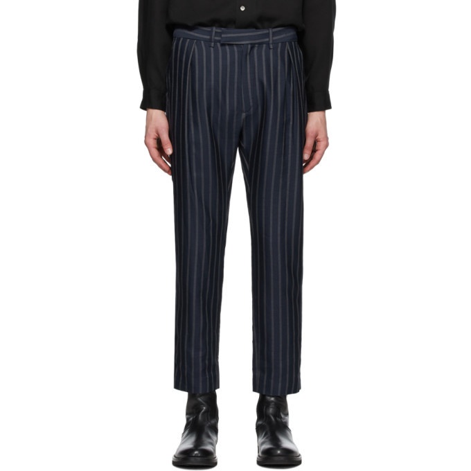 Photo: Ann Demeulemeester Navy Waveson Trousers