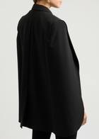 Stella Mccartney Cape-effect Stretch-wool Blazer Black