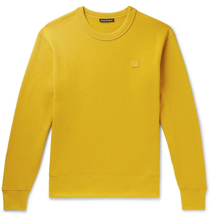Photo: Acne Studios - Fairview Fleece-Back Cotton-Jersey Sweatshirt - Yellow