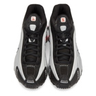 Nike Black and Silver Shox R4 Sneakers
