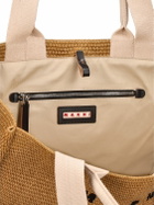 MARNI - Large Logo Raffia Effect Tote Bag