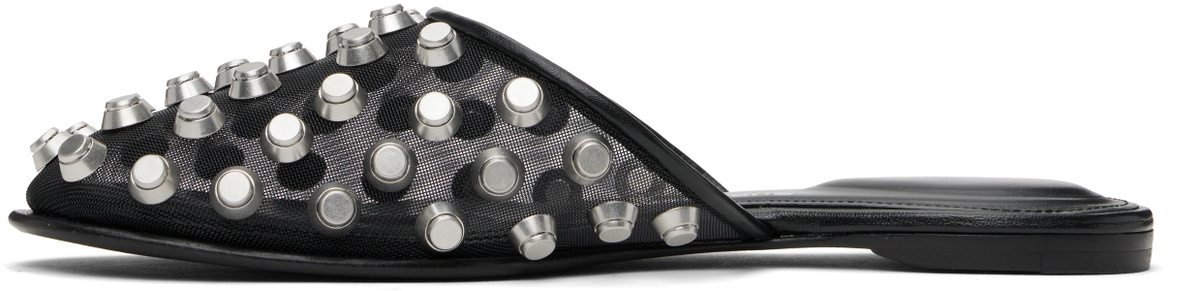Alexander Wang Black Rhodes Flat Slippers
