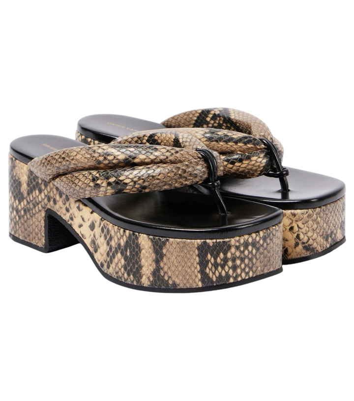 Photo: Dries Van Noten Leather thong sandals