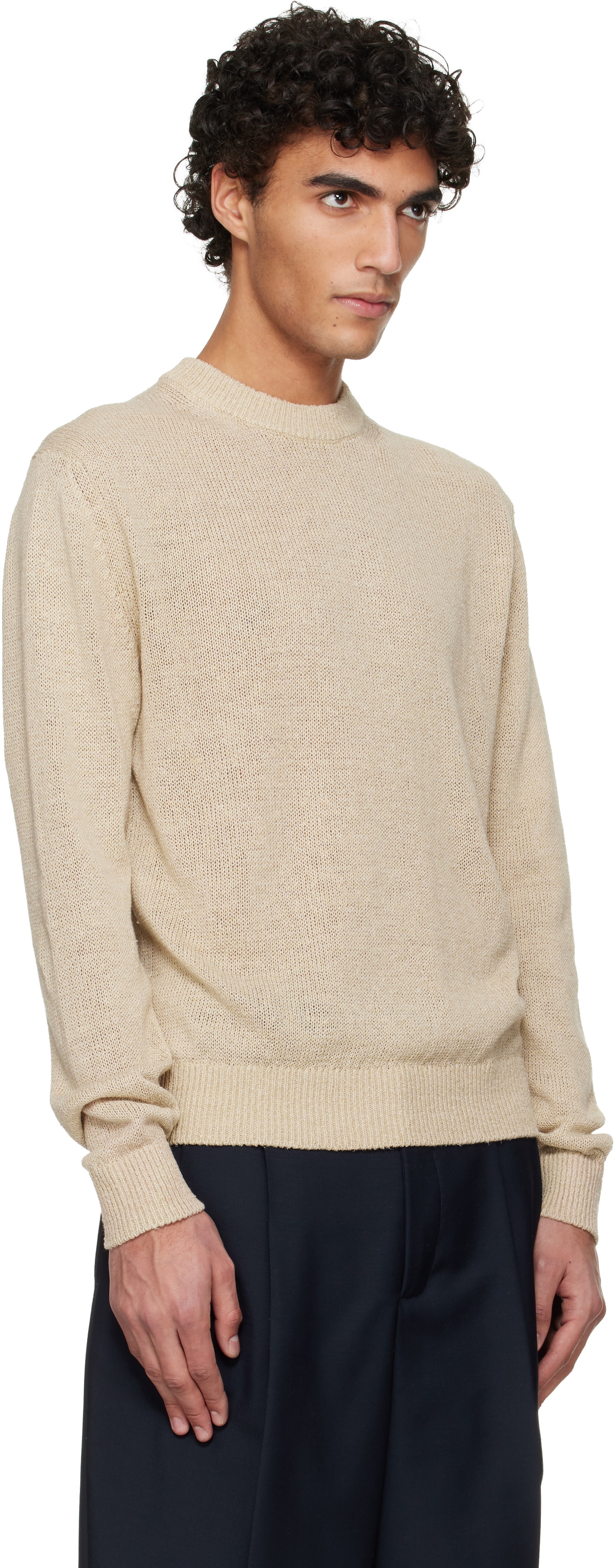 Jil Sander Beige Silk Sweater Jil Sander