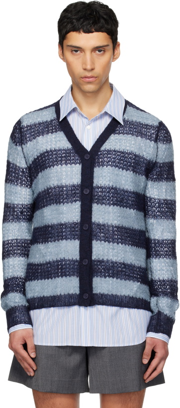 Photo: We11done Blue Striped Cardigan