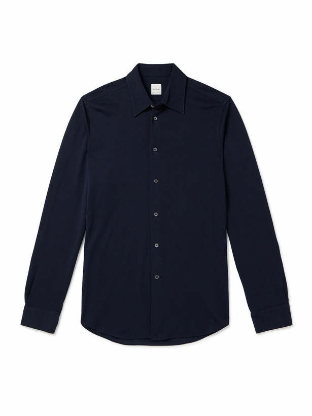 Photo: Paul Smith - Cotton-Piqué Shirt - Blue