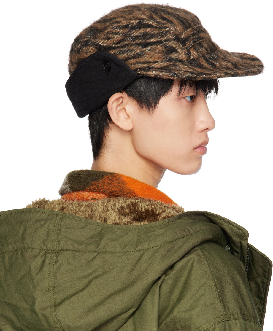 Engineered Garments Brown & Black Hunter's Flat Cap Engineered Garments