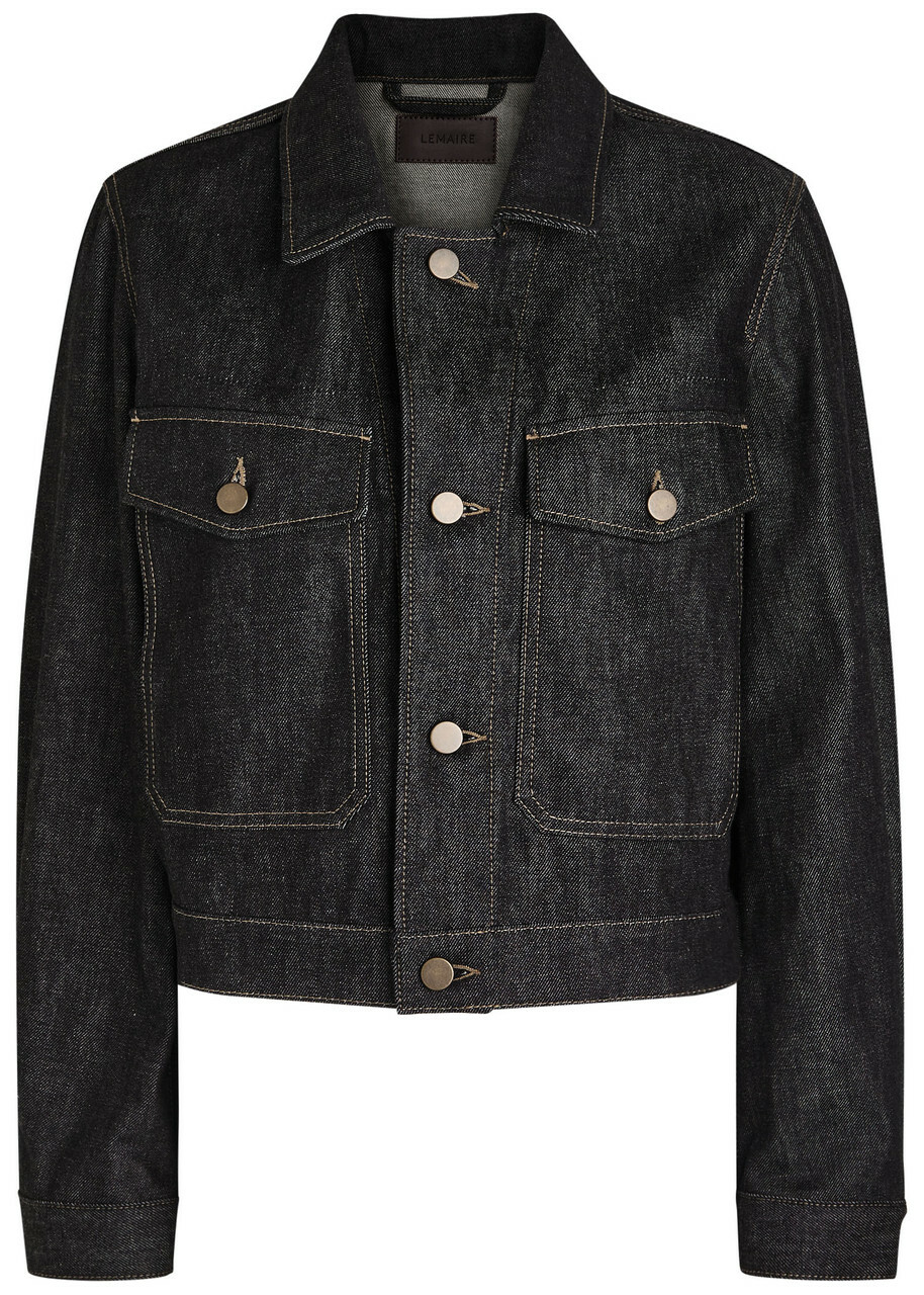 LEMAIRE　CROPPED CROMBIE JACKET　BLACK LEMAIRE Black Crombie Coat Lemaire