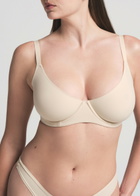 Skims Unlined Stretch-jersey Demi bra Cream