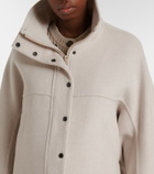 Brunello Cucinelli Shearling-trimmed wool and cashmere jacket
