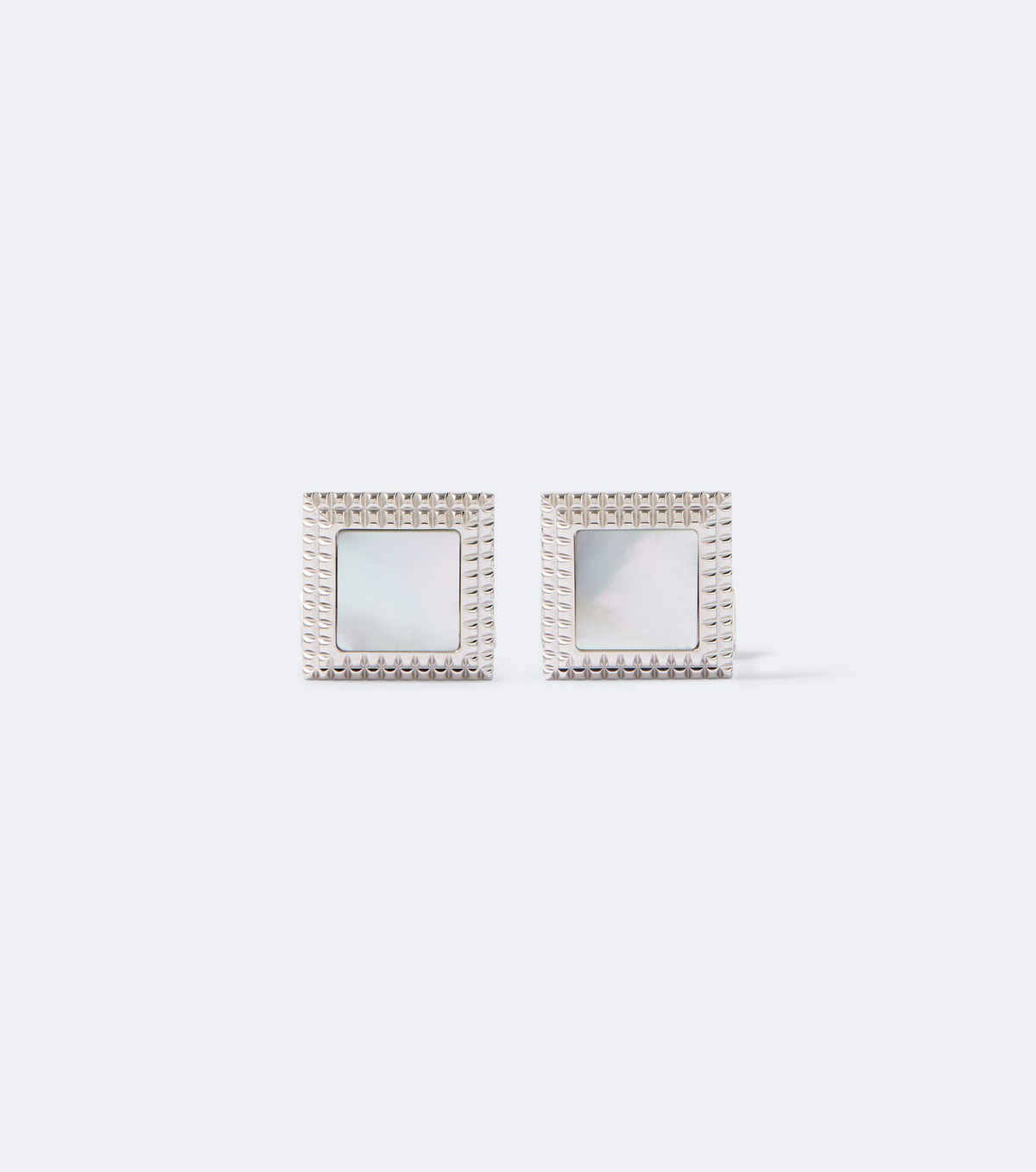 Dunhill Sterling silver cufflinks with mother-of-pearls