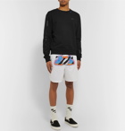 Off-White - Printed Loopback Cotton-Jersey Sweatshirt - Black