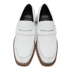 Miharayasuhiro White Snake Sneaker Sole Loafers