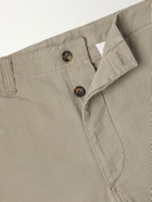 Drake's - Wide-Leg Cotton-Twill Chinos - Brown