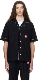 Casablanca Black Monogram Jacquard Towelling Short Sleeve Shirt