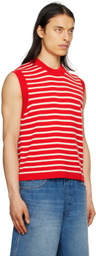 AMI Paris Red Sailor Vest