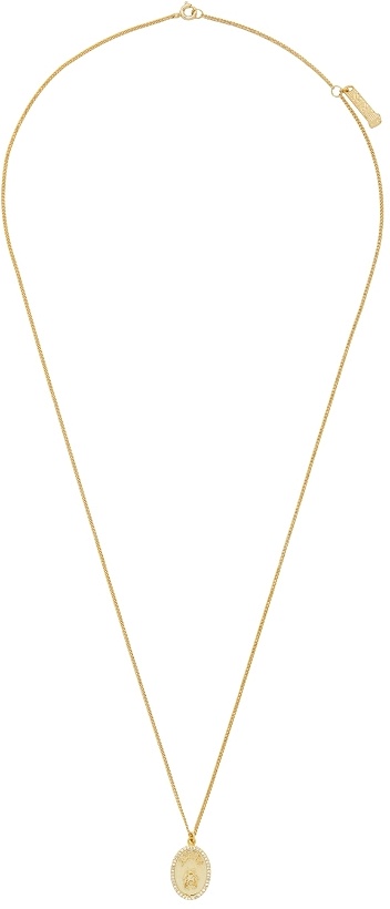 Photo: Aries Gold Fly Paved Pendant Necklace