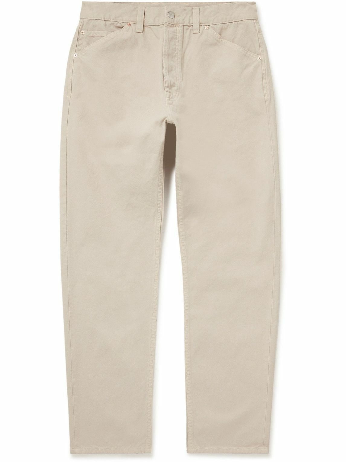 Drake's - Tapered Cotton-Canvas Trousers - Neutrals Drake's