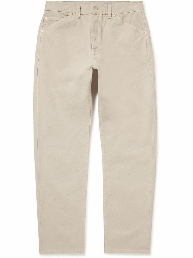 Photo: Drake's - Tapered Cotton-Canvas Trousers - Neutrals